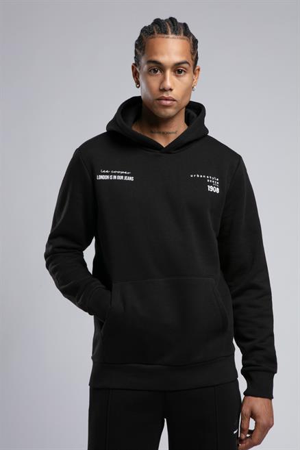 Art Erkek Kapüşonlu Sweatshirt Siyah