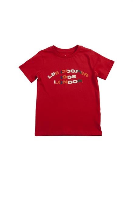 Astin Erkek Çocuk %100 Pamuk O Yaka T-Shirt Kırmızı