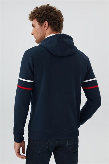 Athel Erkek Kapüşonlu Sweatshırt Lacivert