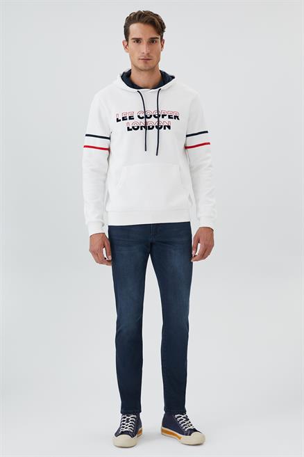 Athel Erkek Sweatshırt Beyaz 