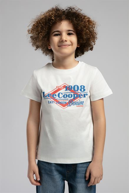 Bangor Erkek Çocuk %100 Pamuk T-Shirt Ekru