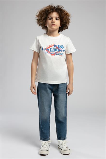 Bangor Erkek Çocuk %100 Pamuk T-Shirt Ekru