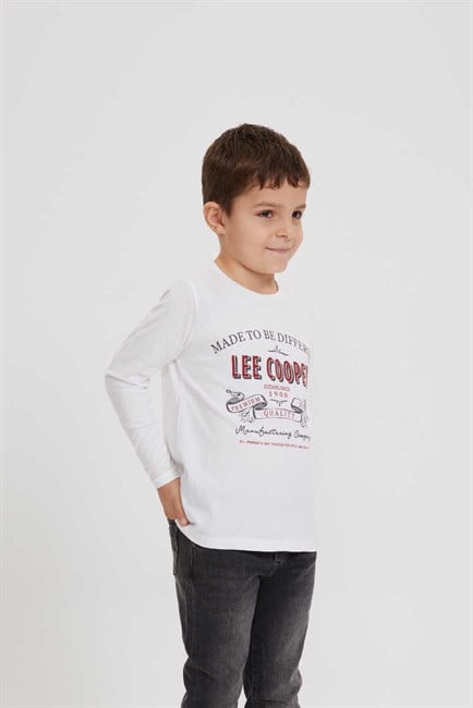 Bark Erkek Çocuk %100 Pamuk Sweatshirt Beyaz