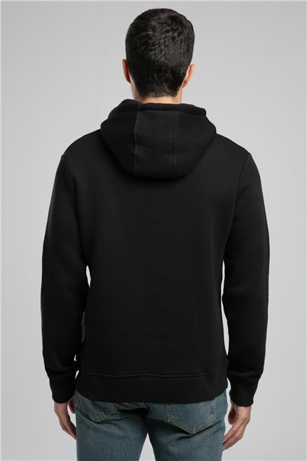 Bartex Erkek Kapüşonlu Sweatshirt Siyah