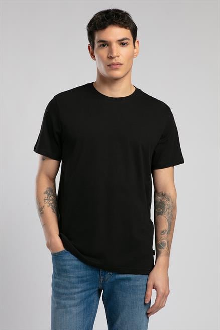 Baselo Erkek %100 Pamuk O Yaka T-Shirt Siyah