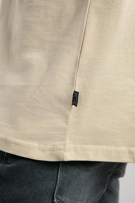 Baselo Erkek %100 Pamuk O Yaka T-Shirt Bej