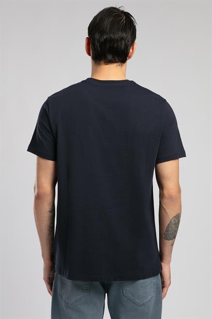 Baselo Erkek %100 Pamuk O Yaka T-Shirt Lacivert