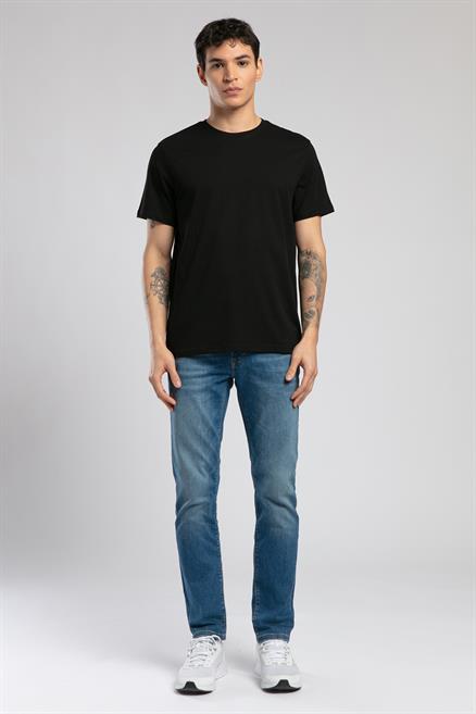 Baselo Erkek %100 Pamuk O Yaka T-Shirt Siyah