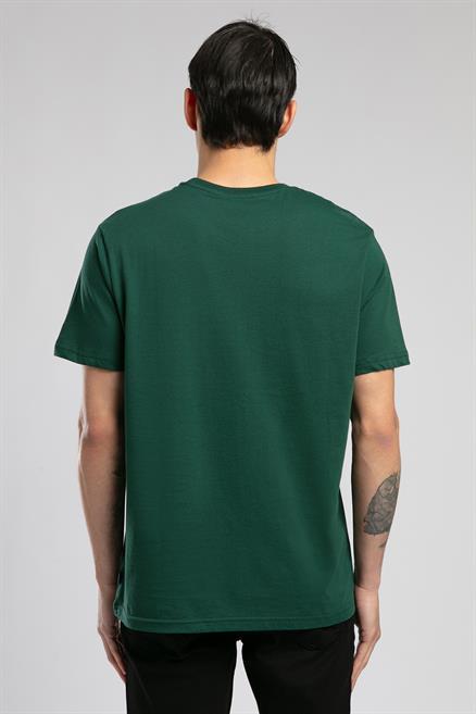 Baselo Erkek %100 Pamuk O Yaka T-Shirt Zümrüt