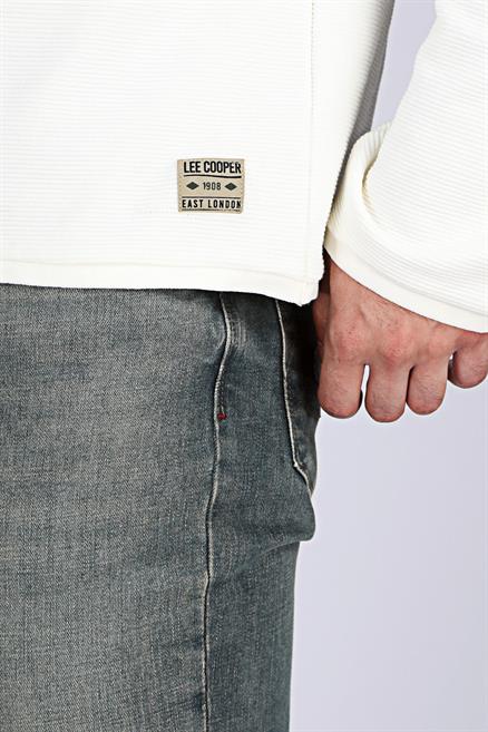 Ben Erkek %100 Pamuk O Yaka Sweatshirt Ekru