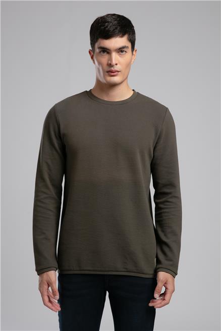 Ben Erkek O Yaka Sweatshirt Haki