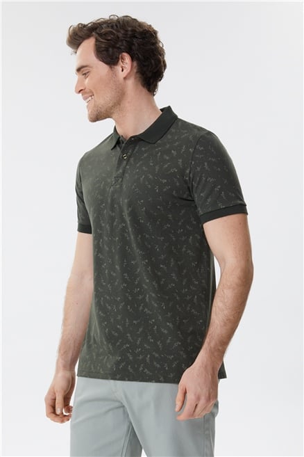 Bernard Erkek %100 Pamuk Polo Yaka T-Shirt Olive