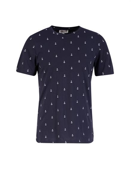Berry Erkek %100 Pamuk Bisiklet Yaka T-Shirt Lacivert