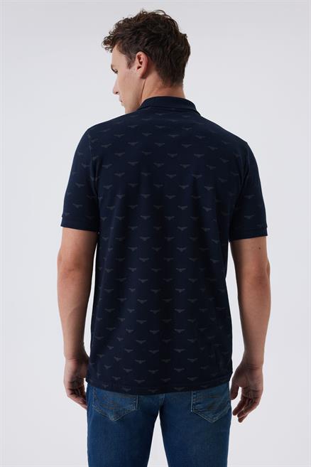 Bobby Erkek %100 Pamuk Polo Yaka T-Shirt Lacivert
