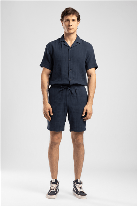 Bosea Erkek Regular Fit Şort Mavi