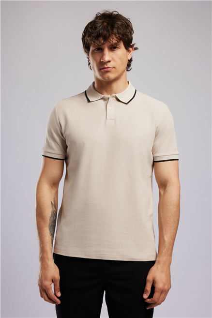 BRAT Erkek Regular Fit Basic Polo Yaka T-Shirt Beyaz