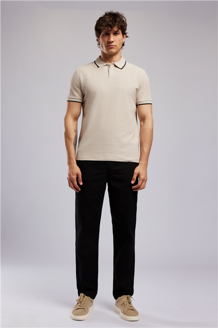 BRAT Erkek Regular Fit Basic Polo Yaka T-Shirt Beyaz