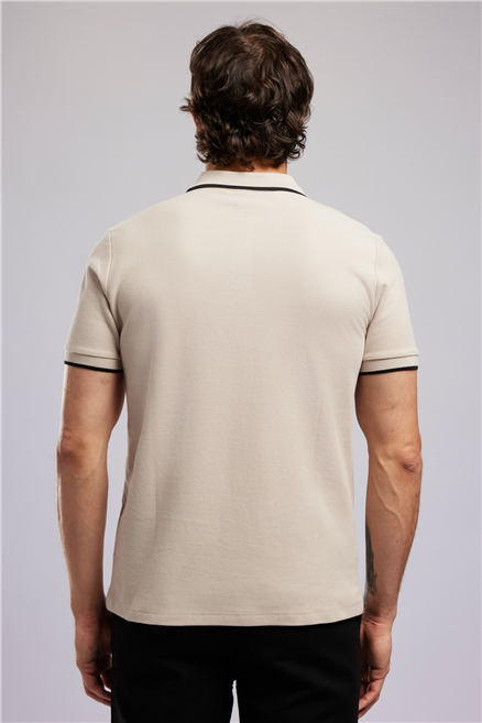 BRAT Erkek Regular Fit Basic Polo Yaka T-Shirt Beyaz
