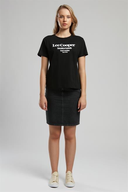 Brighton Kadın %100 Pamuk O Yaka T-Shirt Siyah