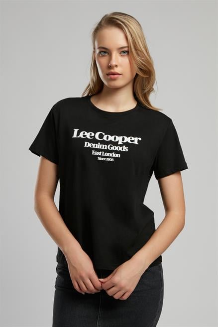 Brighton Kadın %100 Pamuk O Yaka T-Shirt Siyah