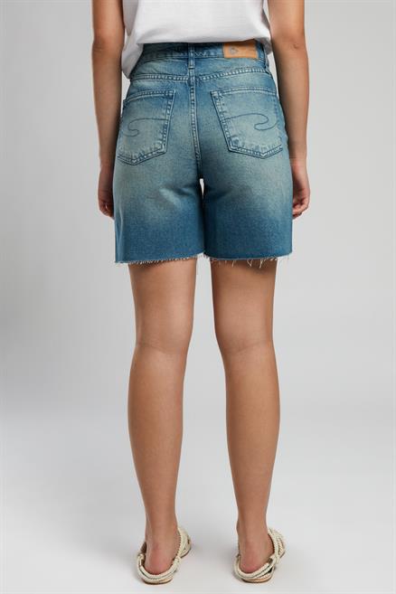 Bund 1 Kadın %100 Pamuk Jean Şort Denim