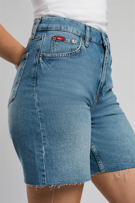 Bund 2 Kadın %100 Pamuk Jean Şort Denim