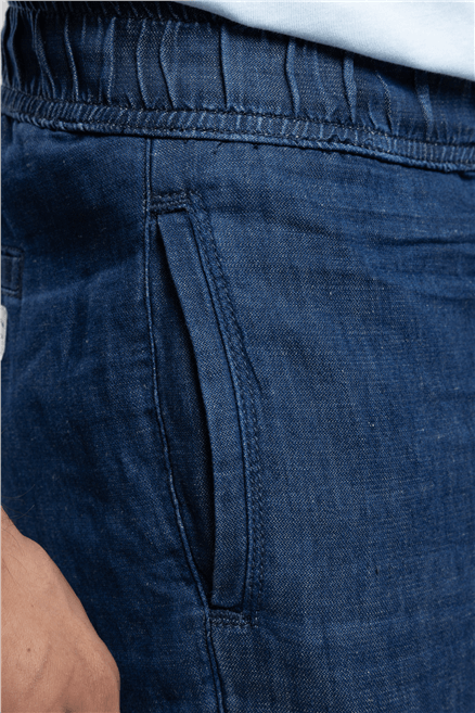 Burfy Erkek Rahat Kesim Jean Şort Mavi