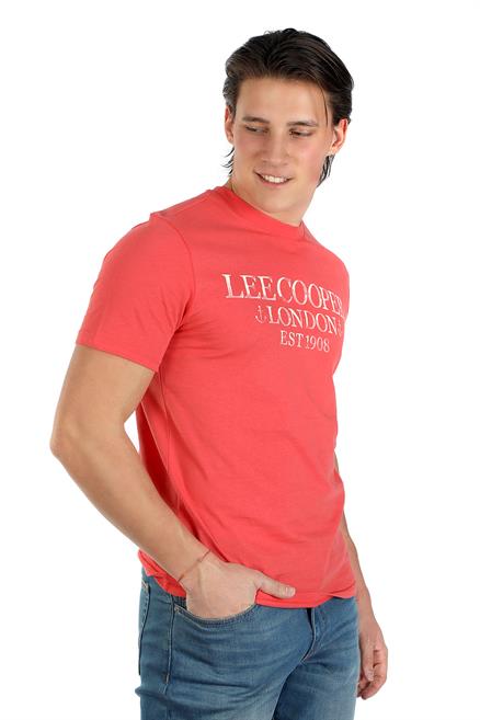 Cador Erkek %100 Pamuk O Yaka T-Shirt Mercan