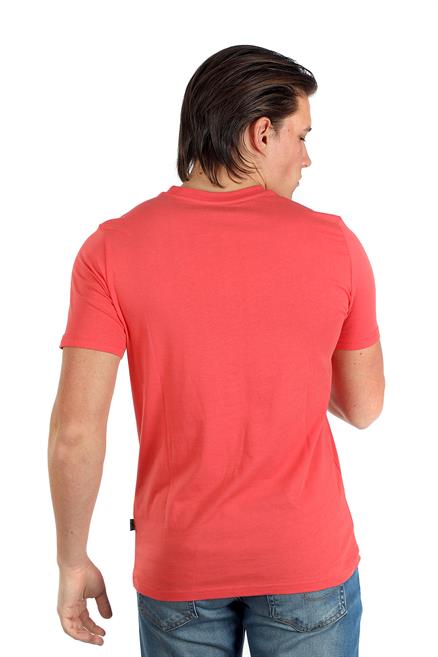 Cador Erkek %100 Pamuk O Yaka T-Shirt Mercan