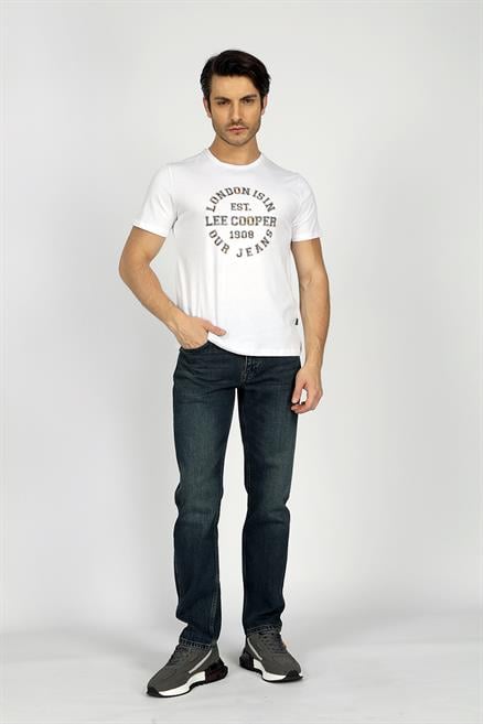 Camo Erkek %100 Pamuk O Yaka T-Shirt Beyaz