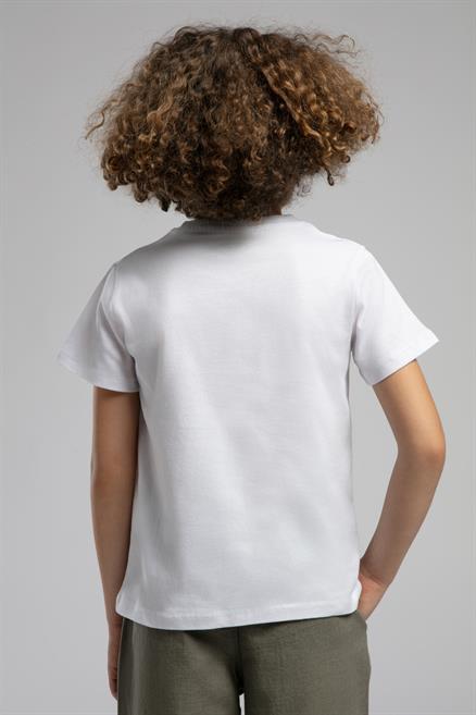 Cardiff Erkek Çocuk %100 Pamuk T-Shirt Beyaz