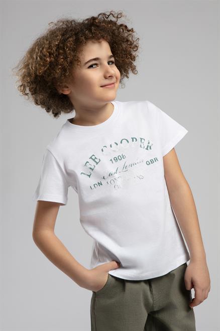 Cardiff Erkek Çocuk %100 Pamuk T-Shirt Beyaz