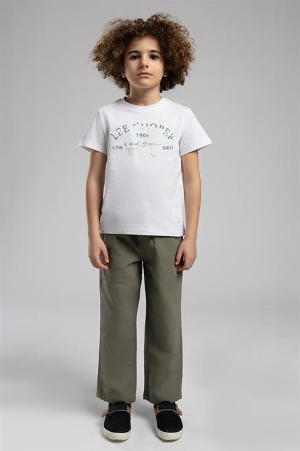 Cardiff Erkek Çocuk %100 Pamuk T-Shirt Beyaz