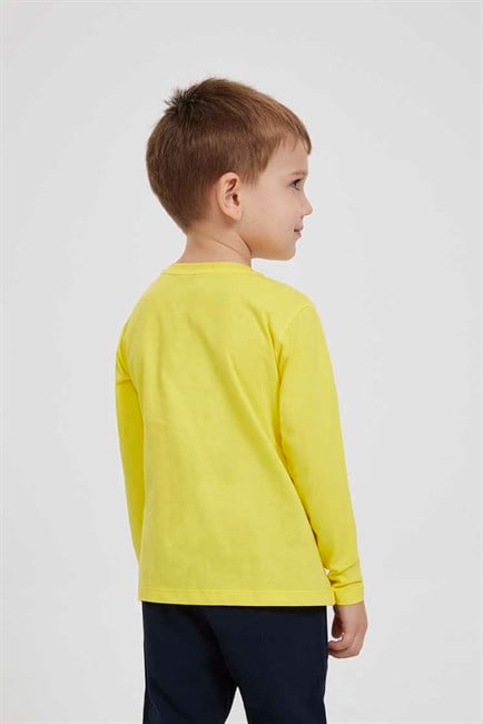 Carey Erkek Çocuk %100 Pamuk Sweatshirt Sarı