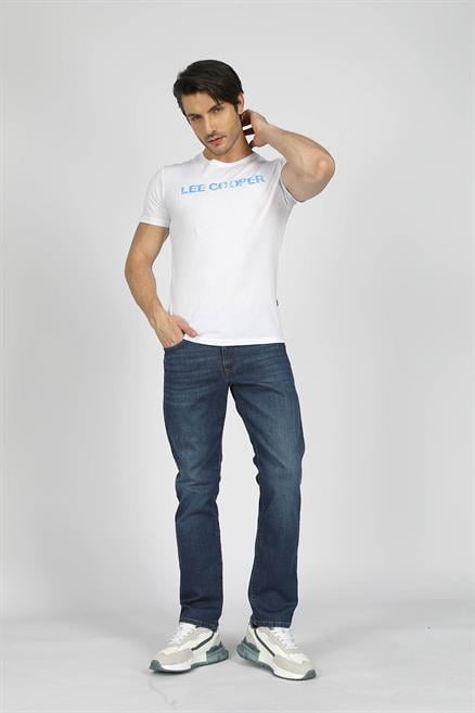 Carlo Erkek %100 Pamuk O Yaka T-Shirt Beyaz