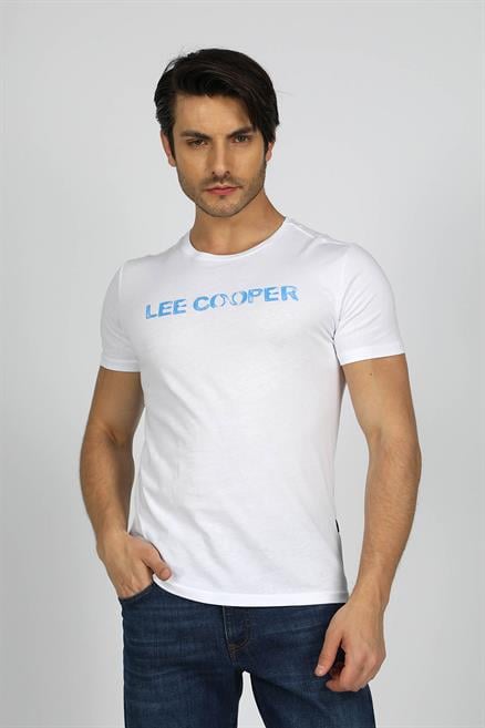 Carlo Erkek %100 Pamuk O Yaka T-Shirt Beyaz