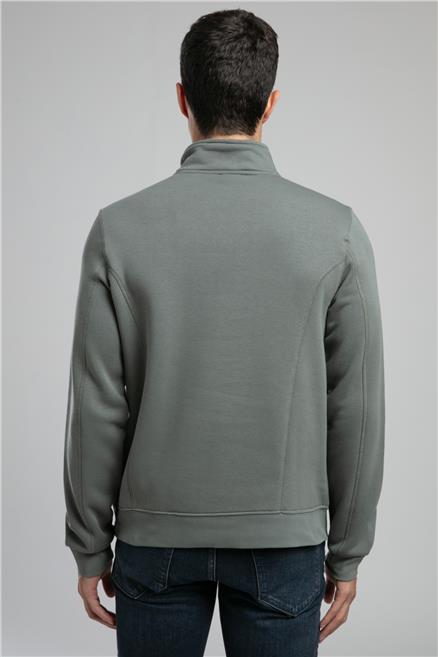 Ceaser Erkek Dik Yaka Sweatshirt Çağla Yeşili