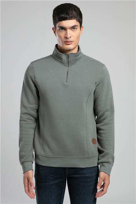 Ceaser Erkek Dik Yaka Sweatshirt Çağla Yeşili