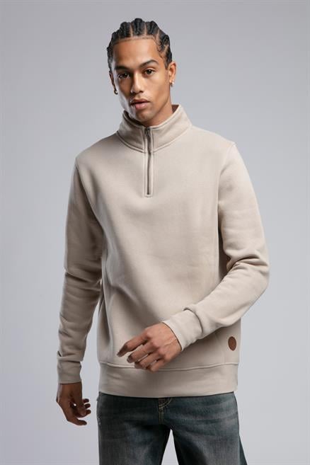 Ceaser Erkek Dik Yaka Sweatshirt Bej