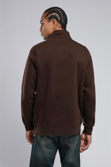 Ceaser Erkek Dik Yaka Sweatshirt Kahverengi