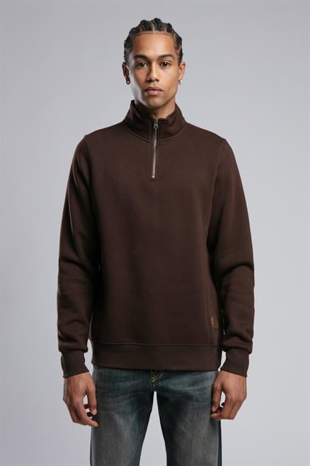 Ceaser Erkek Dik Yaka Sweatshirt Kahverengi