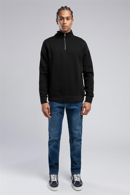 Ceaser Erkek Dik Yaka Sweatshirt Siyah