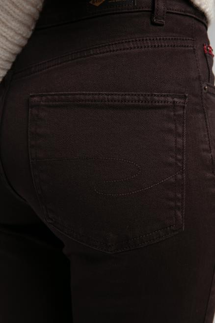 Clara Yüksek Bel Düz Kesim Düz Paça Kahve Kadın Pantolon