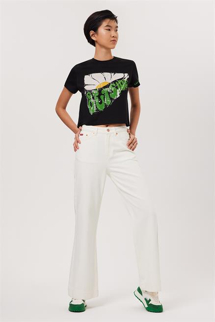 Code Kadın %100 Pamuk O Yaka T-Shirt Siyah