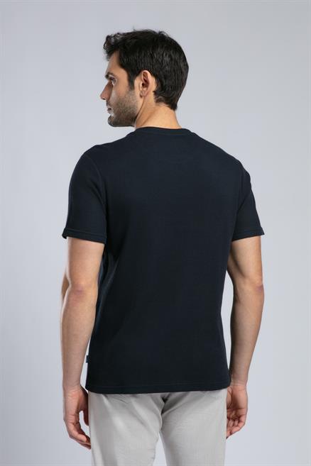 Conroy Erkek %100 Pamuk O Yaka T-Shirt Lacivert