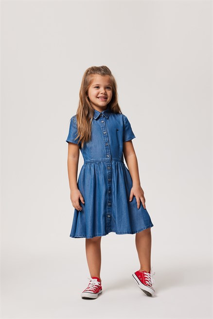 Cordelle Kız Çocuk Jean Elbise Denim