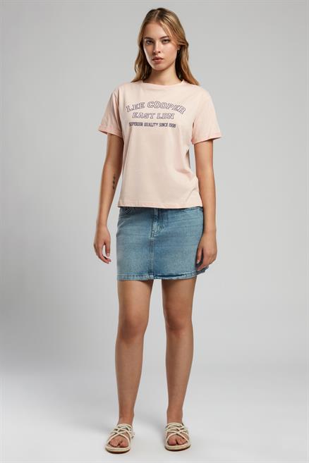 Cosep Kadın %100 Pamuk O Yaka T-Shirt Pudra