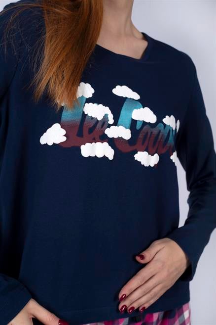 Daisy Kadın Uzun Kol T-Shirt Lacivert