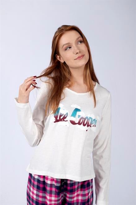 Daisy Kadın Uzun Kol T-Shirt Beyaz