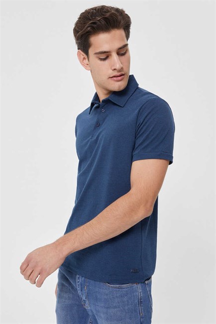 Daker Erkek Polo Yaka T-Shirt İndigo